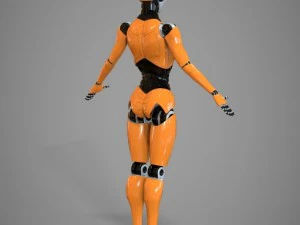 robotic girl 3D Model
