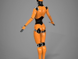 robotic girl 3D Model