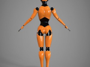 robotic girl 3D Model