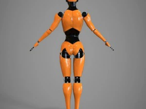 robotic girl 3D Model
