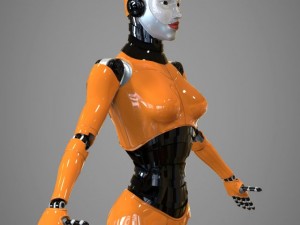 robotic girl 3D Model