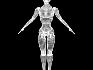 robotic girl 3D Model