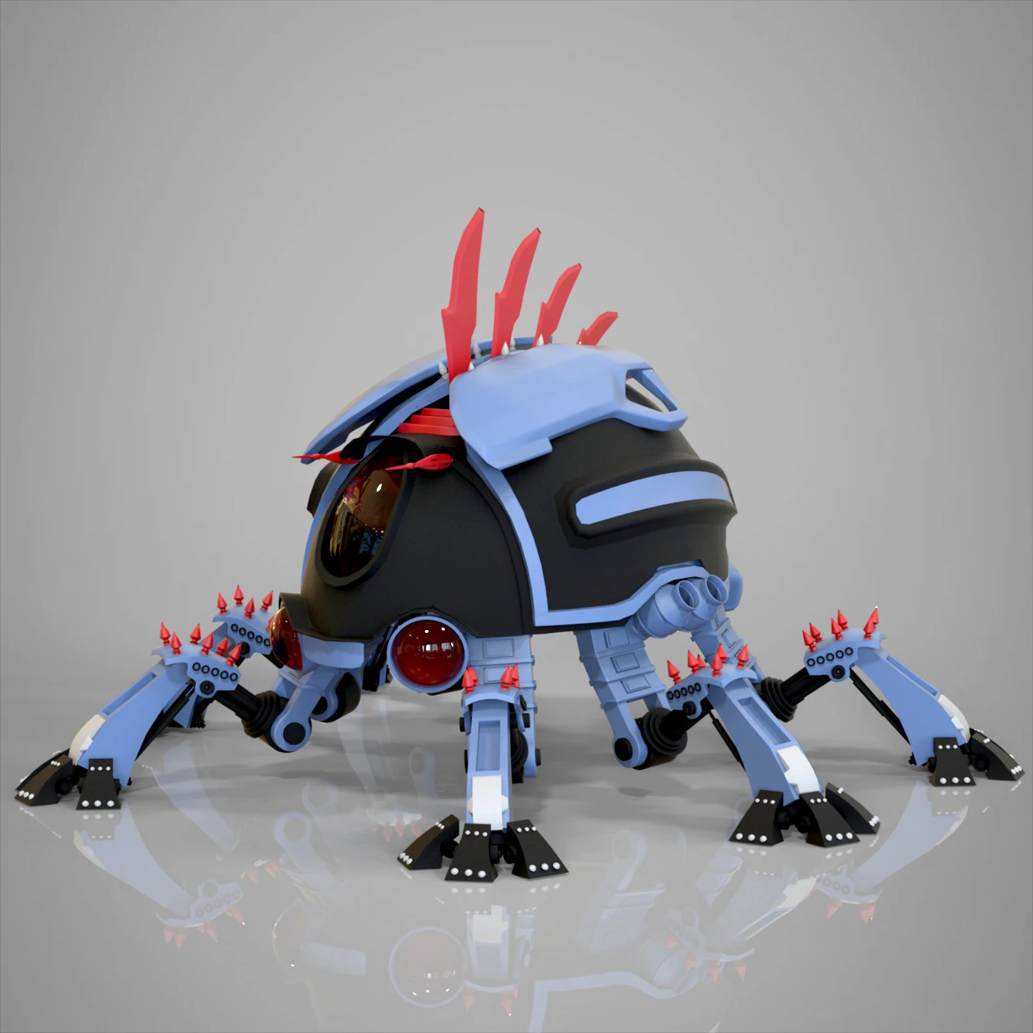 robotic beetle 3D Model .c4d .max .obj .3ds .fbx .stl .blend 