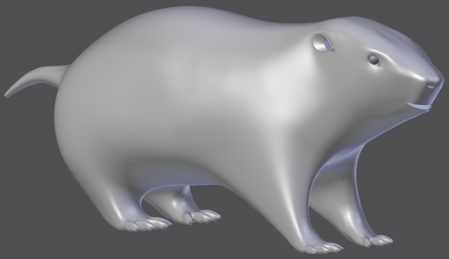 groundhog 3D Model .c4d .max .obj .3ds .fbx .stl .blend 