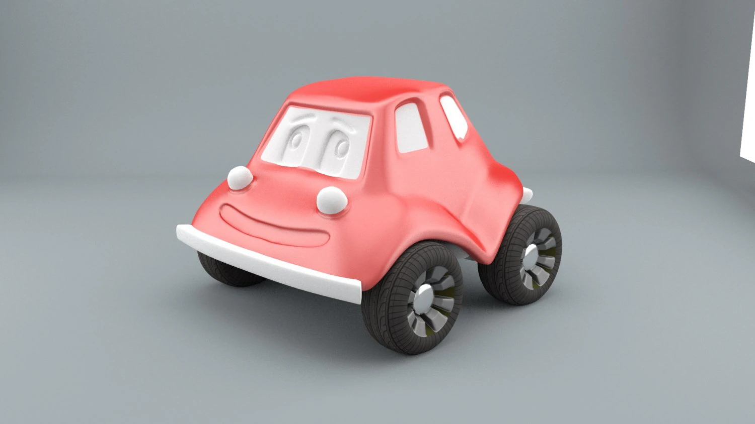cartoon car 3D Model .c4d .max .obj .3ds .fbx .stl .blend
