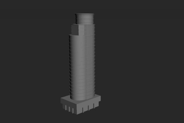 skyscraper Model 3D .c4d .max .obj .3ds .fbx .stl .blend 