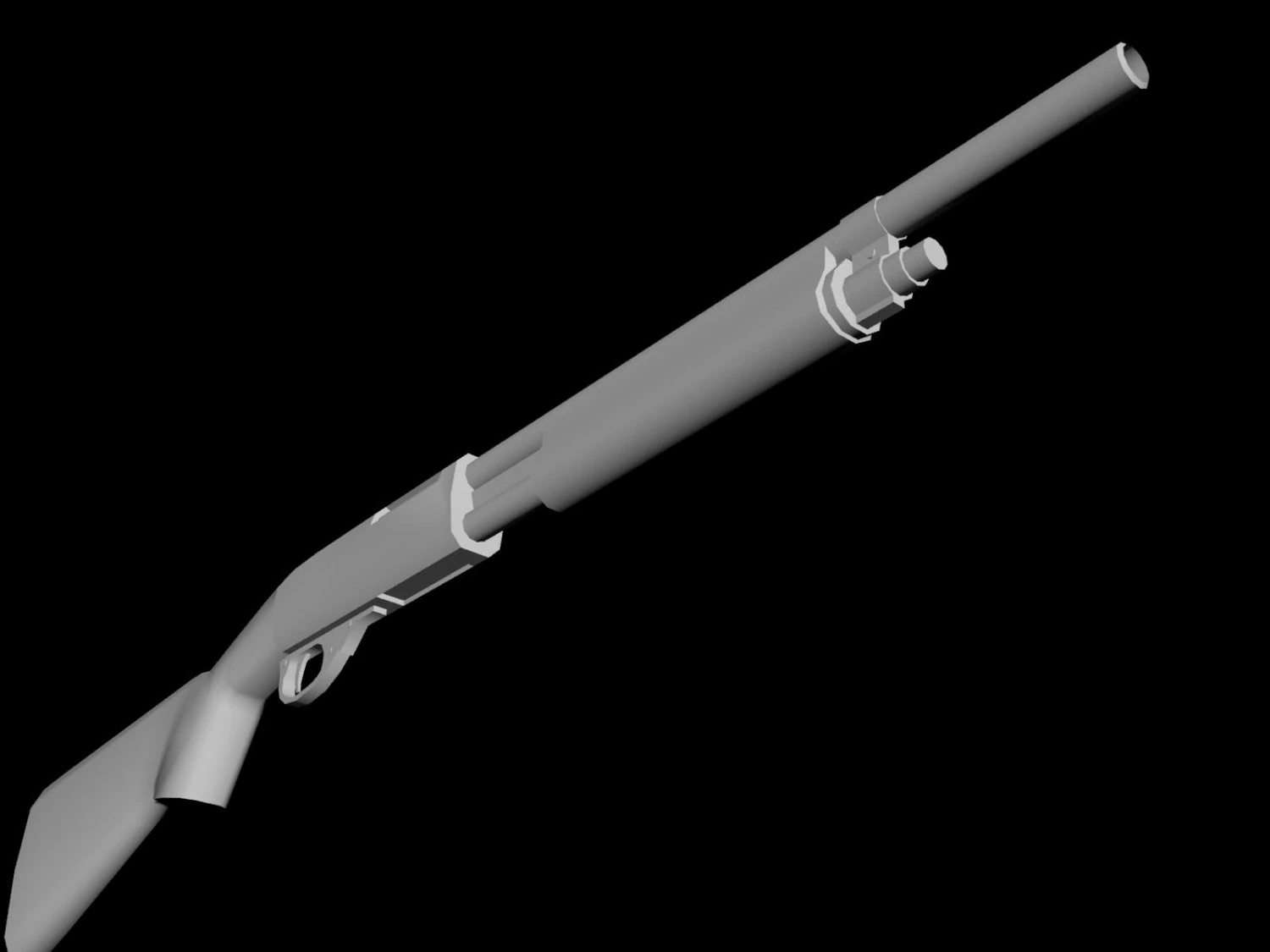 shotgun 3D Model .c4d .max .obj .3ds .fbx .stl .blend 
