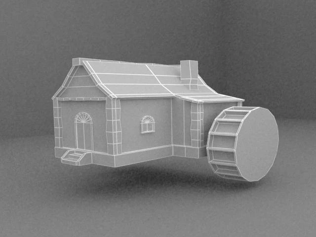 mill 3D Model .c4d .max .obj .3ds .fbx .stl .blend 