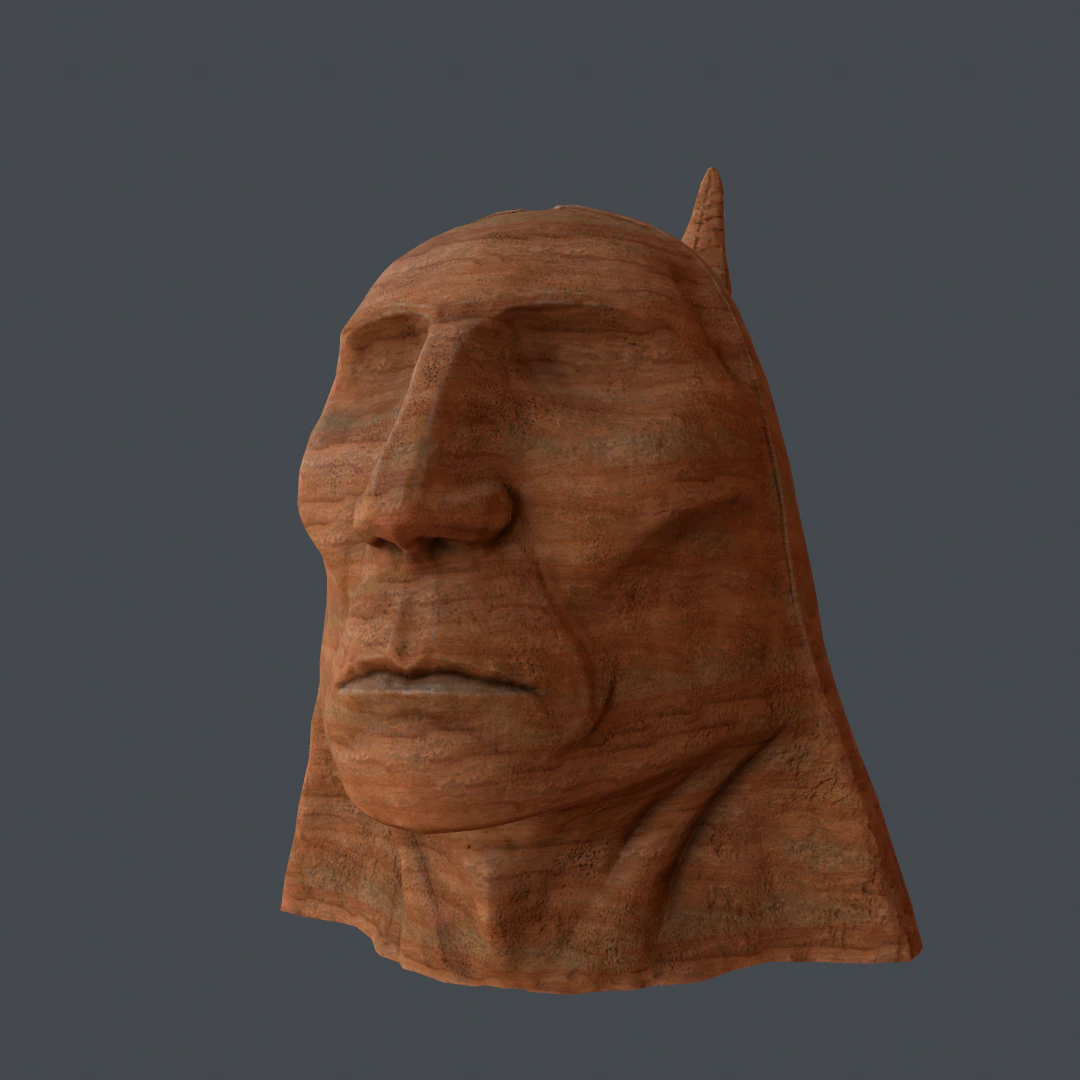 chieftain stone head 3D Model .c4d .max .obj .3ds .fbx .stl .blend