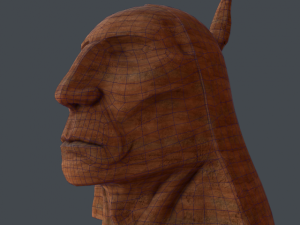 chieftain  stone head 3D मॉडल