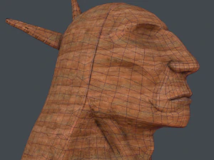 chieftain  stone head 3D Model