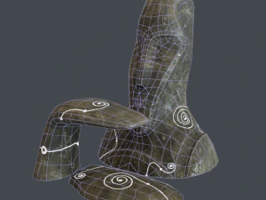 alien stone head 3D Model
