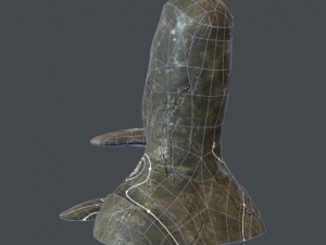 alien stone head 3D Model