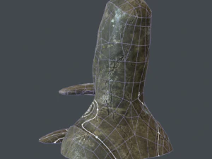 alien stone head 3D Model