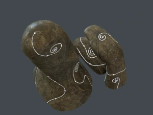 alien stone head 3D Model