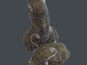 alien stone head 3D Model