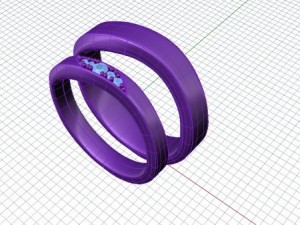 couple ring 001 cad file 3Dプリントモデル