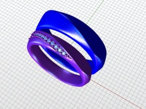 couple ring 003 cad file 3Dプリントモデル