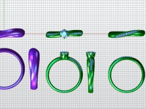 couple ring 004 cad file Modelo de Impressão 3D