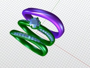 couple ring 004 cad file Modelo de Impressão 3D