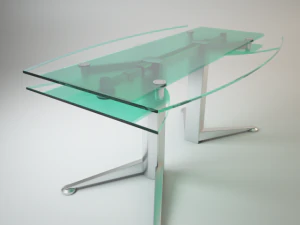 widmo składanego szklanego stołu Model 3D
