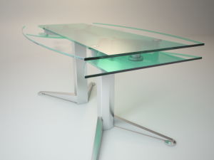 folding glass table spectrum 3D Model