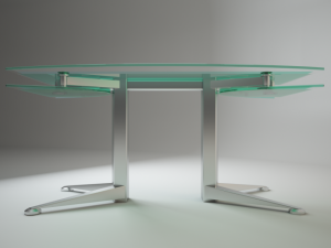 folding glass table spectrum 3D Model