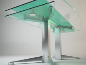folding glass table spectrum 3D Model