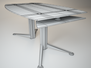 folding glass table spectrum 3D Model