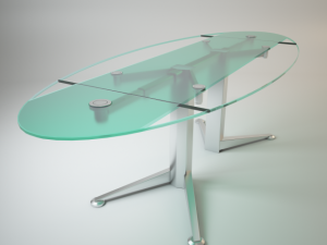folding glass table spectrum 3D Model