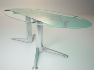 folding glass table spectrum 3D Model