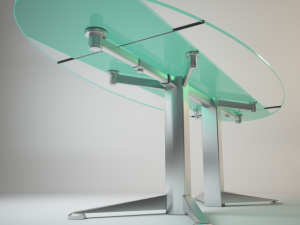 folding glass table spectrum 3D Model