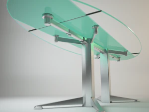folding glass table spectrum 3D Model