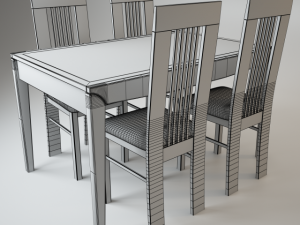 chair amarena  table alno 3D Модель