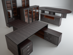 a set of office furniture 3D Модель