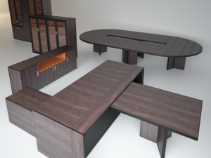 a set of office furniture 3D Модель