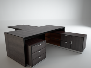 a set of office furniture 3D Модель