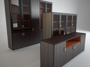 a set of office furniture 3D Модель