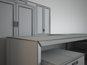 a set of office furniture 3D Модель