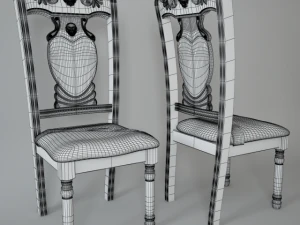 chair harlem from the collection of shameless vill 3D Model