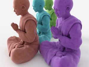 buddha velvet figurine 3D Model
