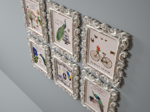 a set of framed reproductions solange 3D Model
