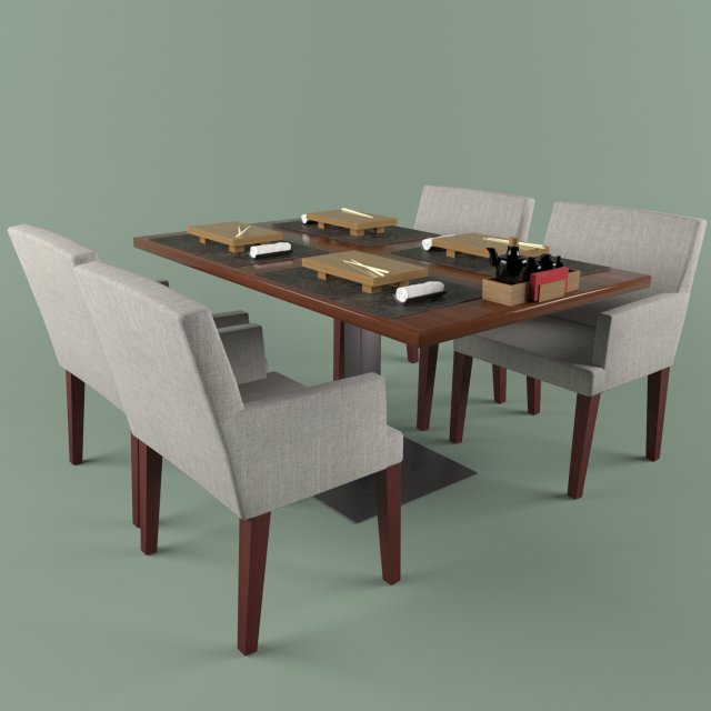 cuhal table 3D Model .c4d .max .obj .3ds .fbx .stl .blend 