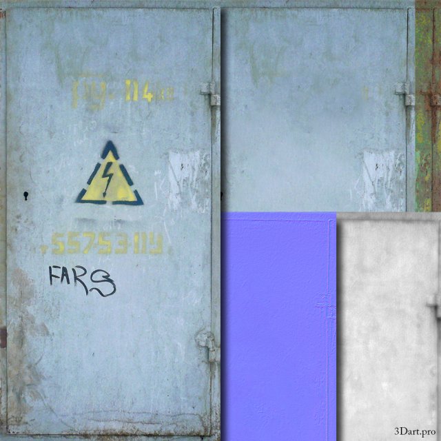 metal door CG Текстуры .c4d .max .obj .3ds .fbx .stl .blend 