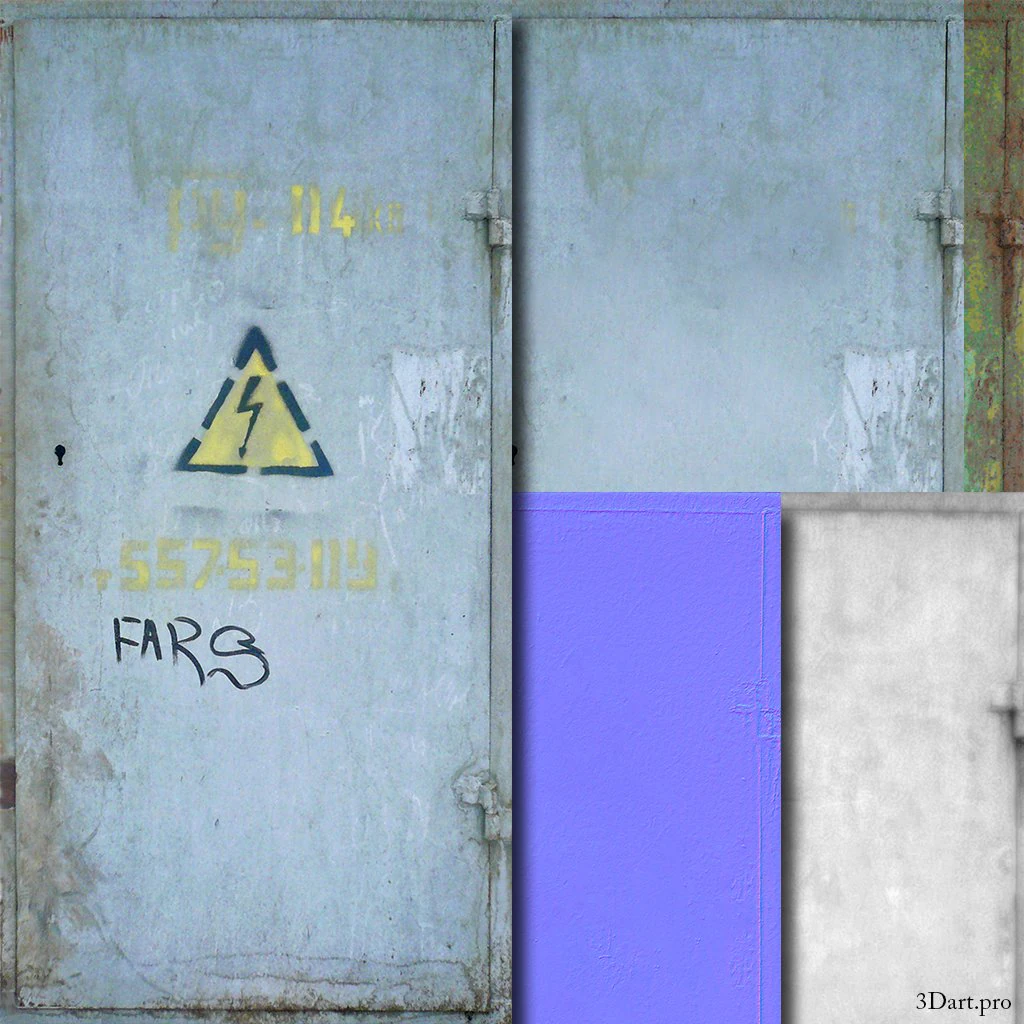 metal door CG Textures .c4d .max .obj .3ds .fbx .stl .blend 