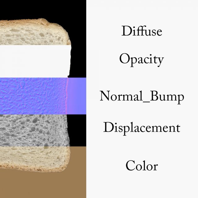 bread CG 纹理 .c4d .max .obj .3ds .fbx .stl .blend 