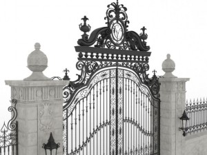 exterior mansion gate 3D Model
