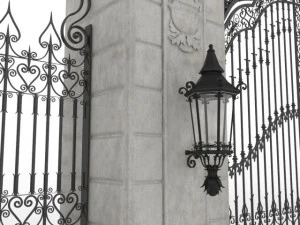 exterior mansion gate 3D Model