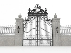 exterior mansion gate 3D Model