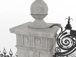 exterior mansion gate 3D Model